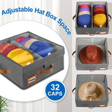 Dofilachy 2-in-1 Stackable Hat Storage for Baseball Caps with Clear