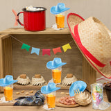 Vesici 20 Pcs Mini Cowgirl Hats Western Tiny Clear Boots Cowboy Shot