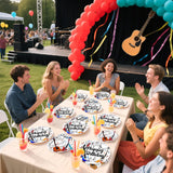 Grencian 96 Pcs Guitar Birthday Party Supplies Music Notes Birthday