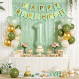 1st Birthday Decorations, 40 Inch Sage Green Number 1 Balloon, 18