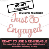 Glitter Rose Gold Engagement Banner 10 Feet No DIY Engagement Party
