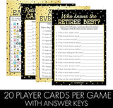DISTINCTIVS Retirement Party Games - Icon Match, Candy Match, Ever or