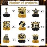65th Birthday Decorations for Men - 9PCS Vintage 65th Birthday