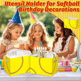 2PCS Softball Utensil Holder Paper Utensil Caddy for Softball Party