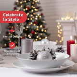 Prextex 36 Piece White Christmas Ornaments and Balls - White Ornament