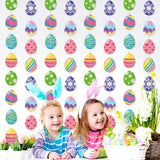 Easter Egg Party Decoration Garland 8pcs Pastel Rainbow Spring