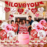 39 Pcs Valentine's Day Decorations Kit I LOVE YOU Banner with