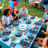 96Pcs 30th Birthday Video Game Party Supplies Blue Video Game Paper