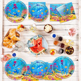 120 Pcs Under the Sea Party Decorations Ocean Birthday Party Plates