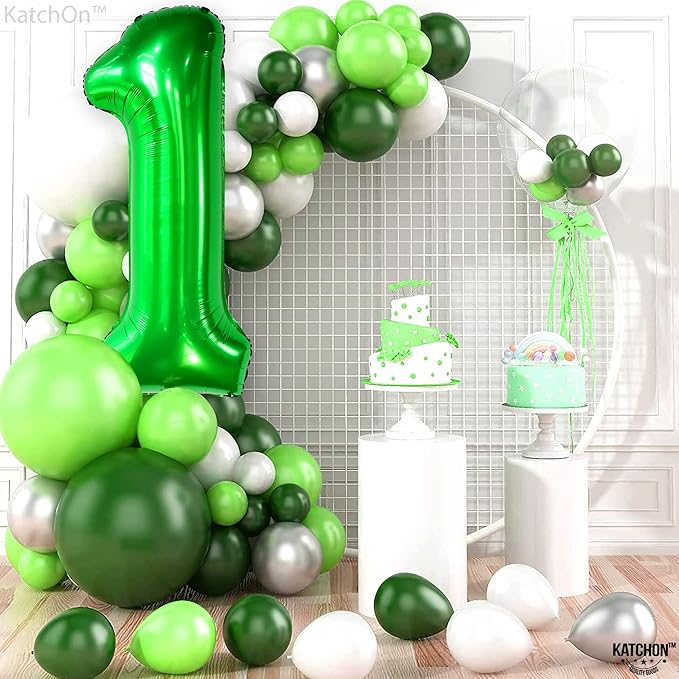 KatchOn, Green 1 Balloon Number for First Birthday - 40 Inch | Number