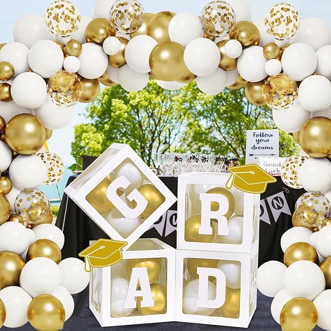 2026 Graduation Party Decorations Set of 4 Graduation Boxes with