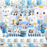 142Pcs Cat Birthday Decorations Cat 1st Birthday Party Supplies Cat