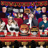 170pcs Movie Night Party Supplies Now Showing Paper Plates Napkins