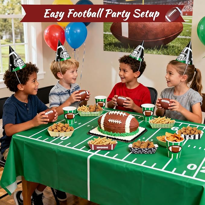 100 Pcs Football Party Favors & Supplies Paper Food Tray 2lb