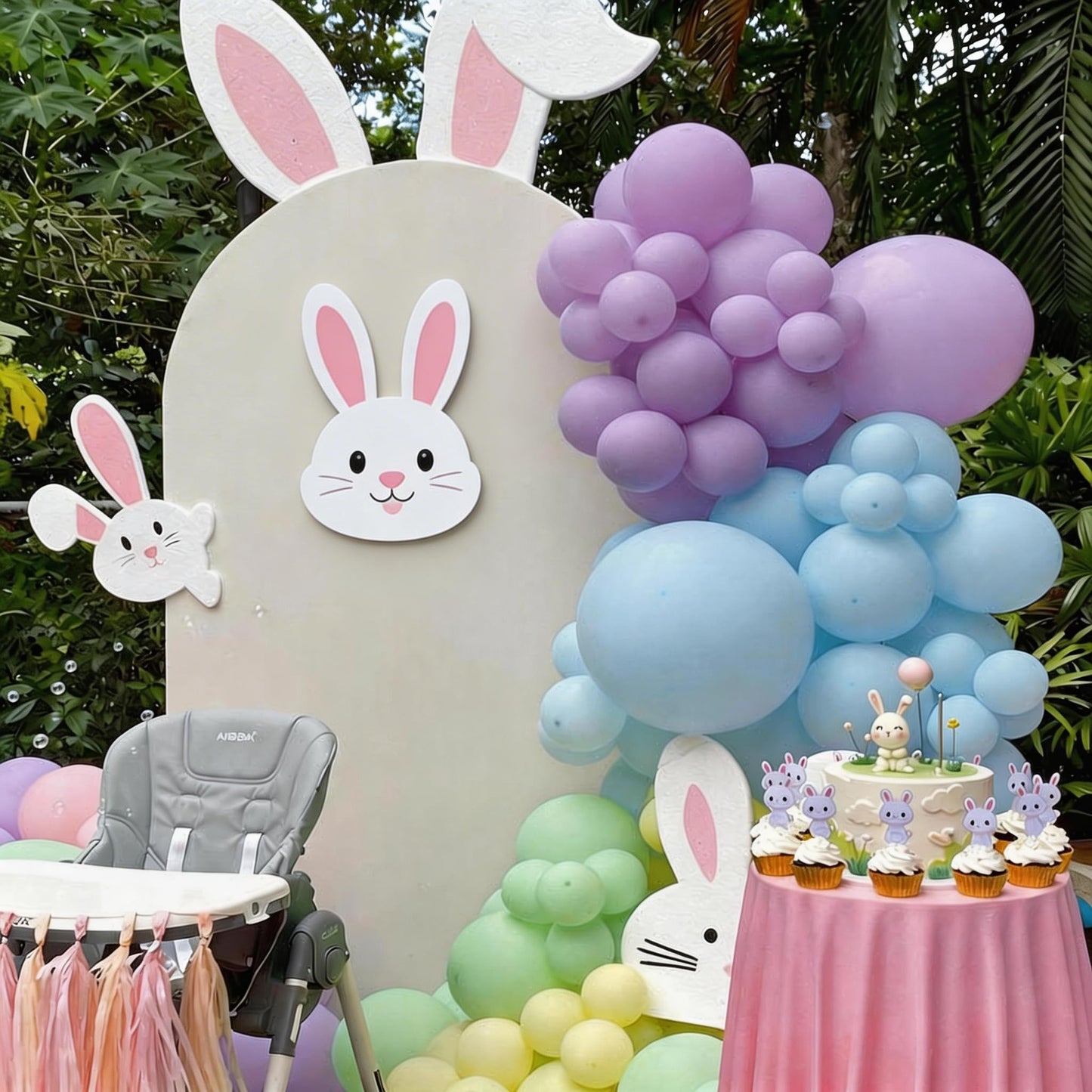 Pastel Balloons Arch Garland Kit, Pastel Pink Purple Blue Yellow Green