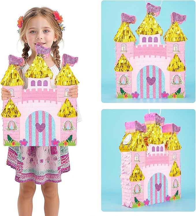 Princess Castle Piñata Princess Birthday Party Decorations Pink