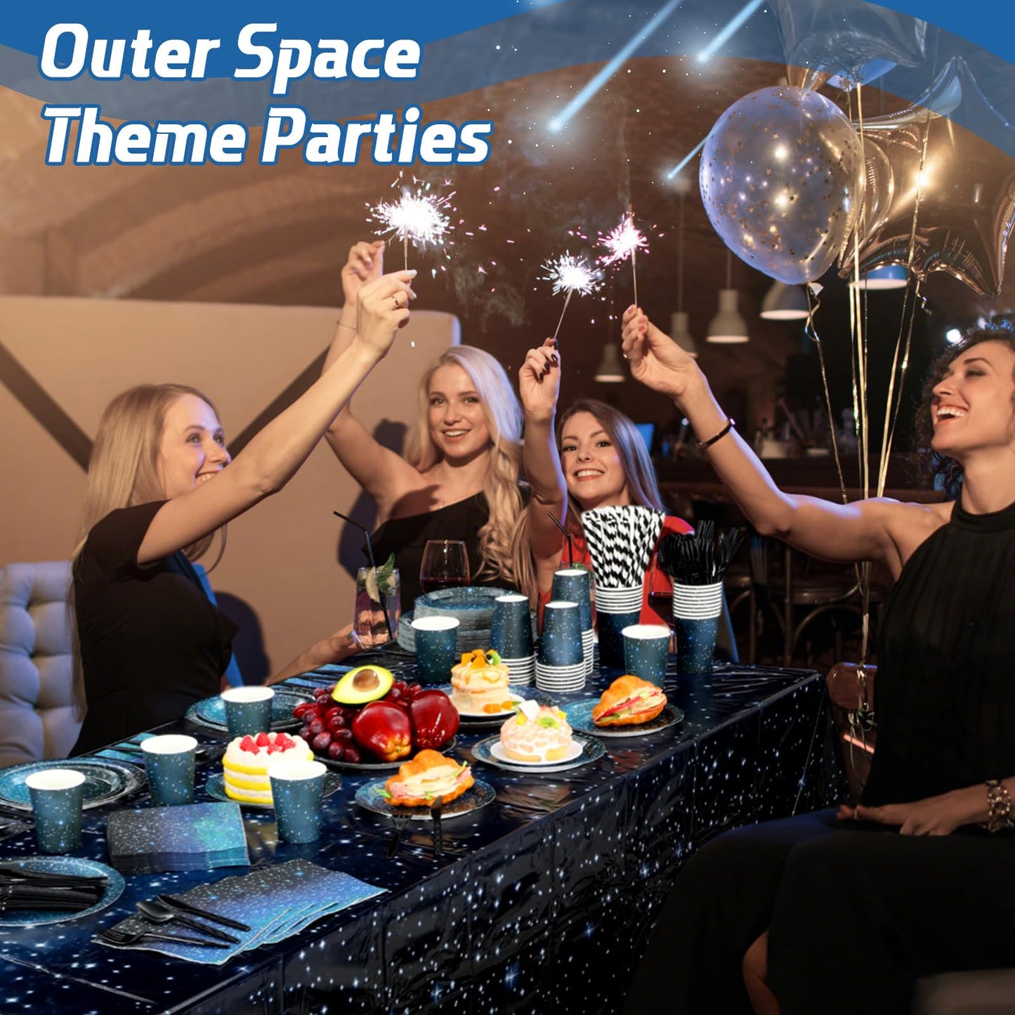 452 Pcs Galaxy Party Decorations for 50, Starry Night Theme
