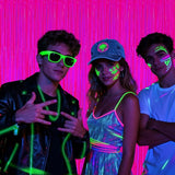 2 Pack Glow in The Dark Party Streamers, Neon Party Decorations Fluore