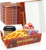 100 Pcs Movie Night Snack Trays 4 Corner Food Boxes Movie Night