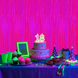 2 Pack Glow in The Dark Party Streamers, Neon Party Decorations Fluore
