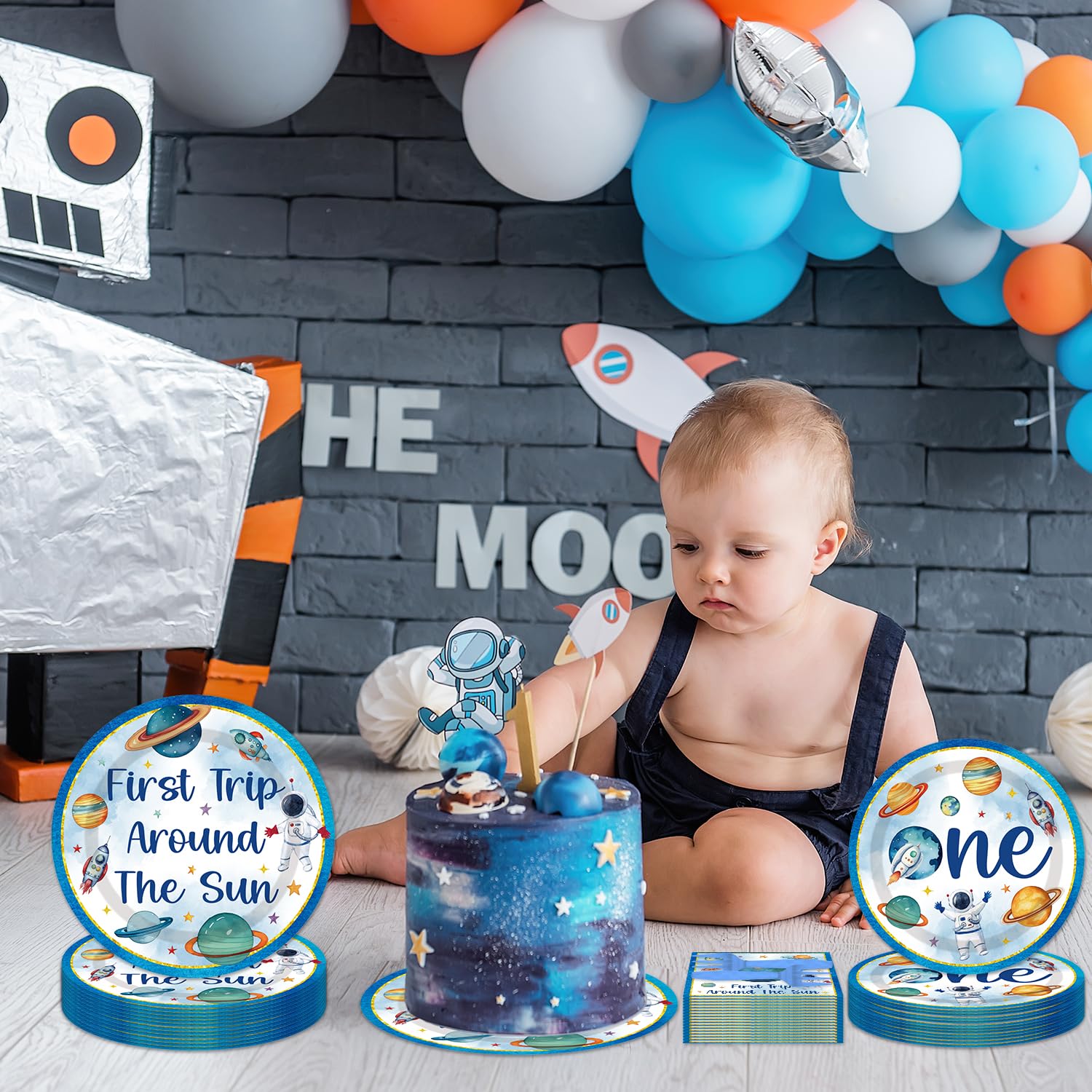 First Trip Around The Sun Decorations - 96PCS First Tirp Around The