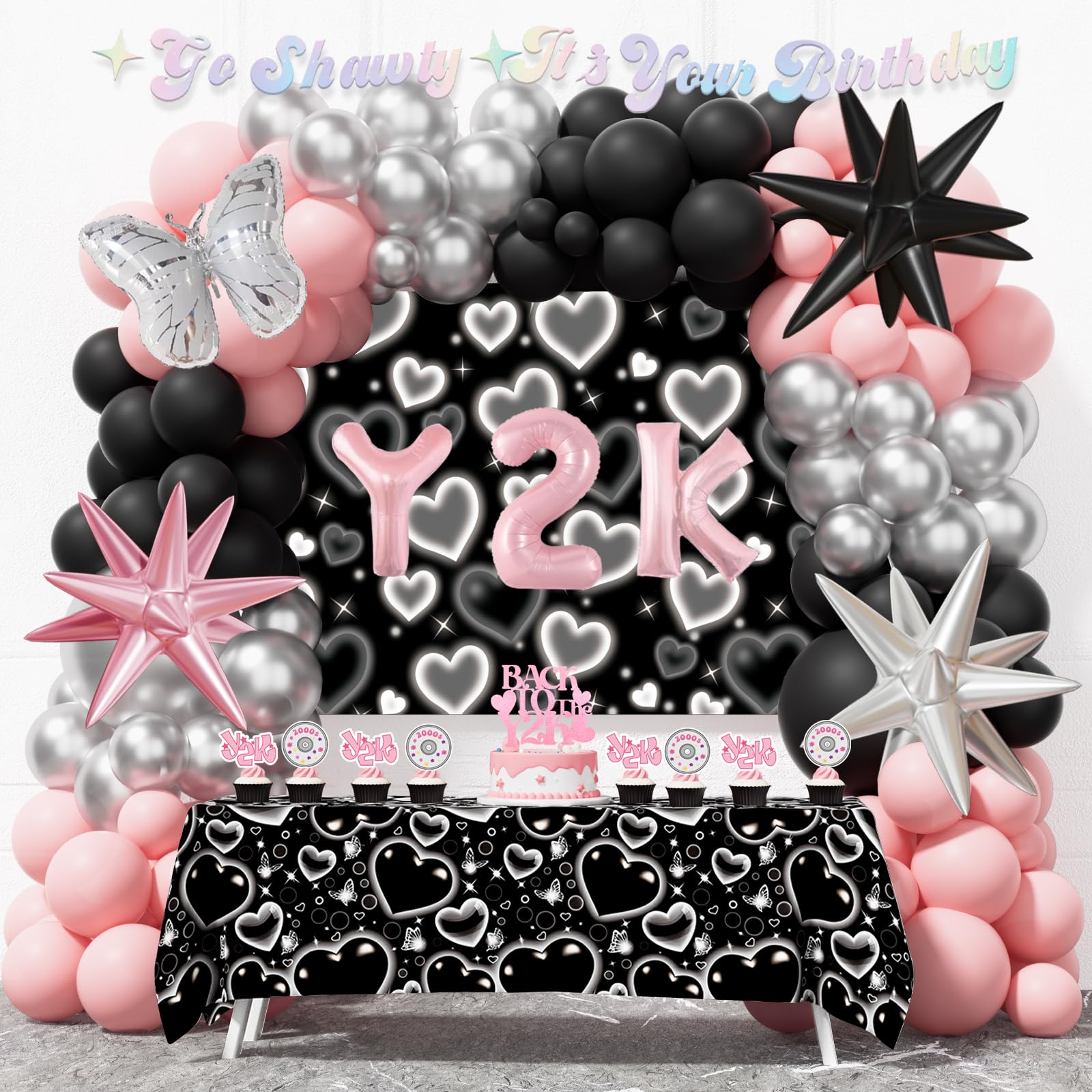 Fiesec Y2k Party Decorations – 109 PCs 2000 the Party Supplies with