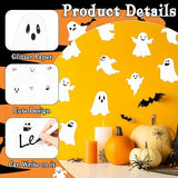 Halloween Glitter Ghost Cutouts 100Pcs Cute Ghost Glitter Paper Cut