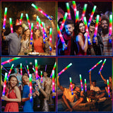 OLUPP 150 PCS Led Foam Sticks, Bulk Glow Sticks with 3 Colors