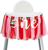 Cherry One High Chair Banner Cherry Themed First Birthday Party