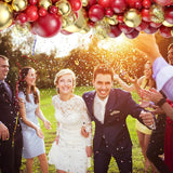 Red and Gold Balloon, 60 Pack 12 Inch Different Shades Red Party
