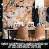 24 Pcs Halloween Clear Gift Bags Skeleton Plastic Bags with Handles