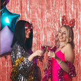 10 Pack Rose Gold Fringe Curtain Backdrop Birthday Bachelorette