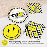 96 Pcs Two Cool Dude Birthday Party Decorations 350 GSM 2nd Birthday