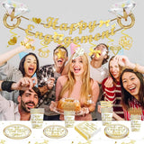 141PCS Engagement Party Decorations Happy Engagement Banner Ring