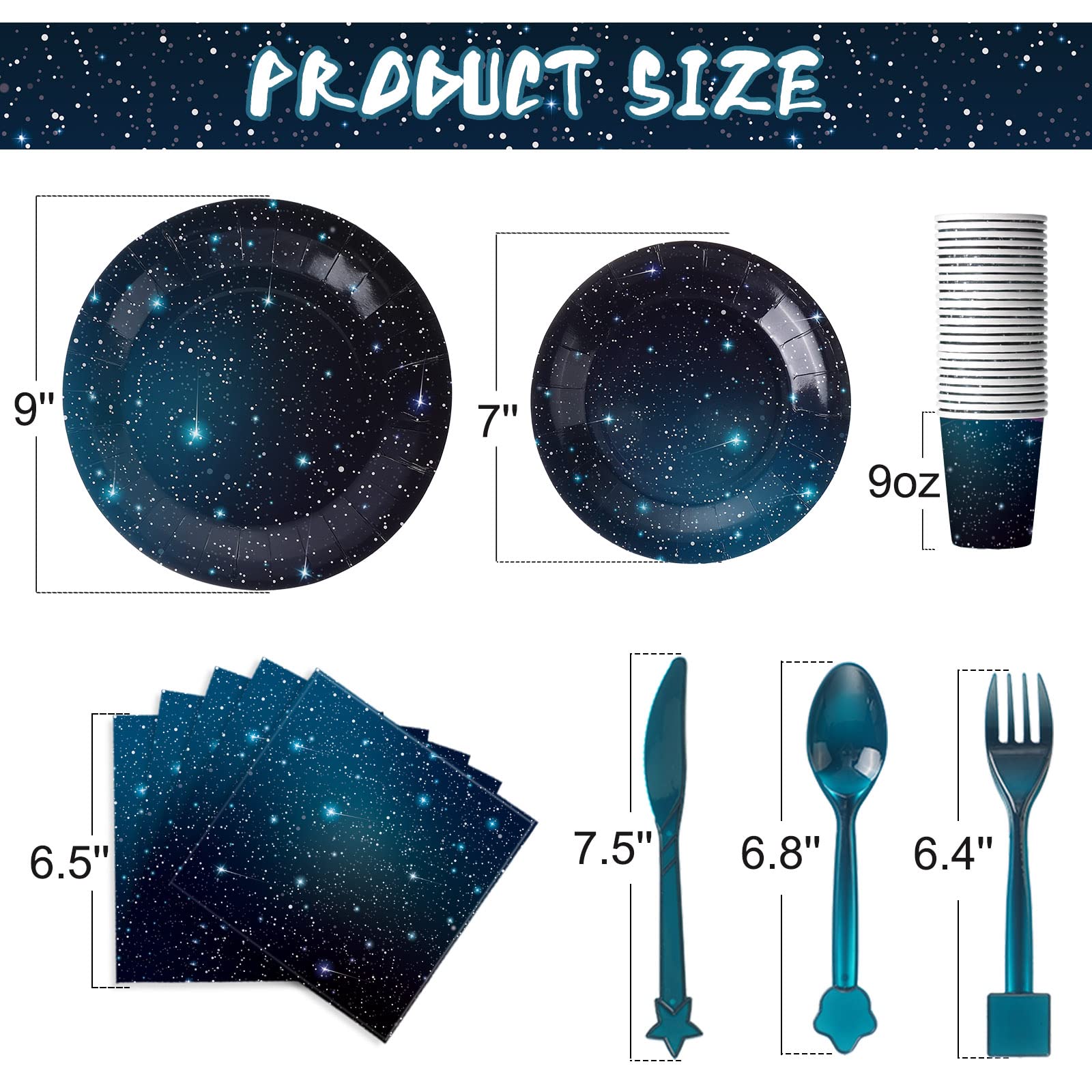 171 Pcs Galaxy Space Party Decoration Tableware Set Space Theme