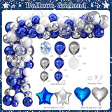 Retirement Party Decorations for Men Women 109Pcs Blue Silver Happy