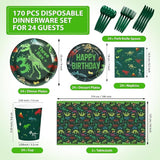 170Pcs Dinosaur Birthday Party Decorations for 3rd Boy 3 Rex