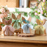 Affrolling 24 Set Boho Bow Easter Bunny Party Favor Bags DIY Bunny Gif