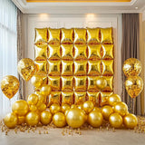 Gold Square Foil Balloons Wall Tunnel Backdrop Double Sided Metallic