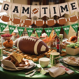 Game Time Football Burlap Banner Football Party Favors Decorations