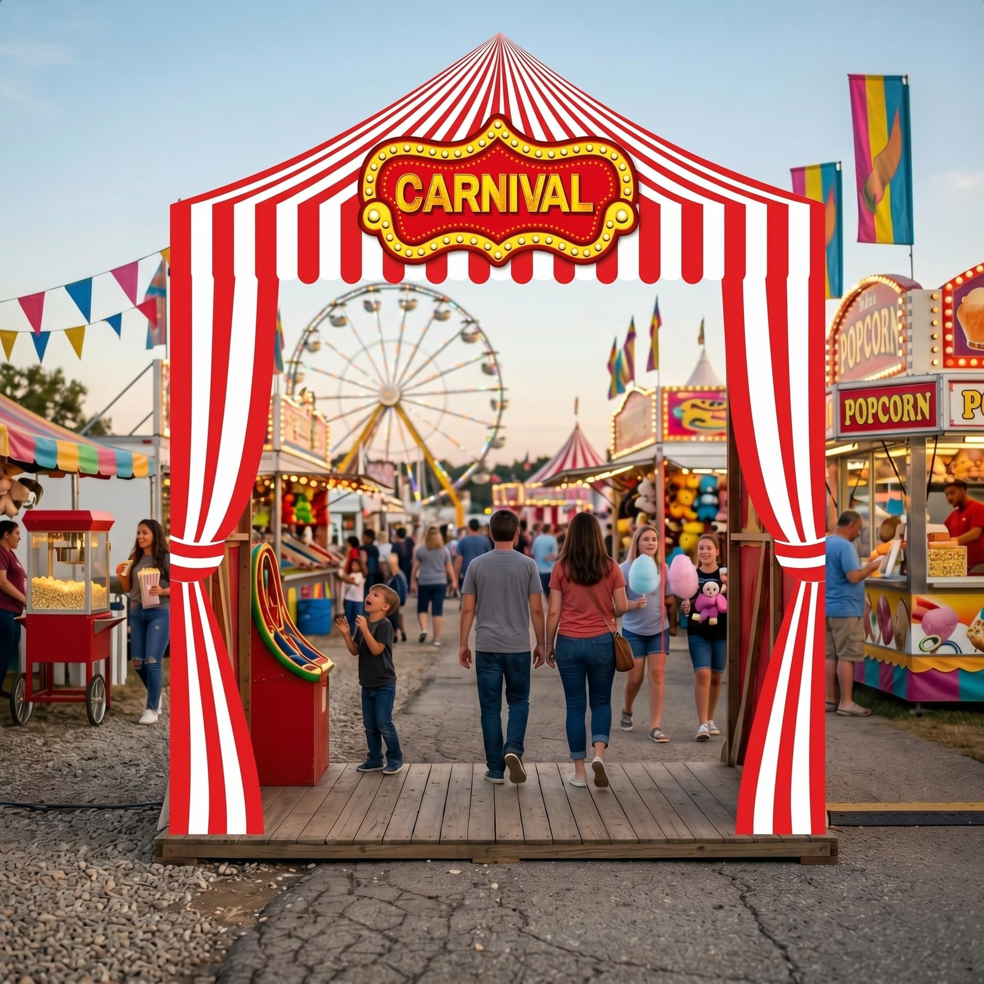 Ziliny 3 Pcs Carnival Party Decorations Circus Tent Awning Halloween