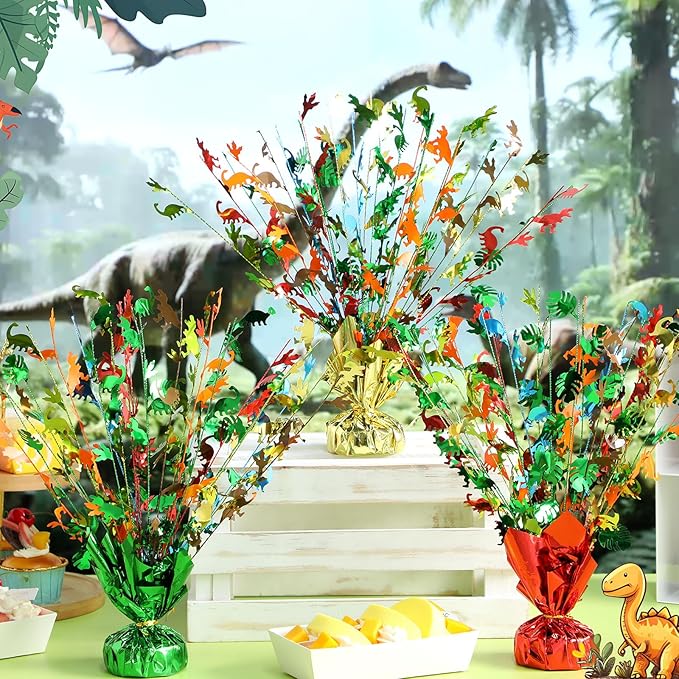 3 Pcs Dinosaur Party Decorations Dinosaur Metallic Gleamfoil Spray