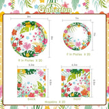 Tropical Luau Party Supplies Kit for 20 Aloha Hawaiian Party
