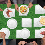 Qyeahkj Golf Party Supplies Serves 24 Golf Ball Party Paper Plates