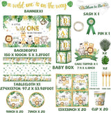 Safari Baby Shower Decorations 262pcs Wild Birthday Decorations