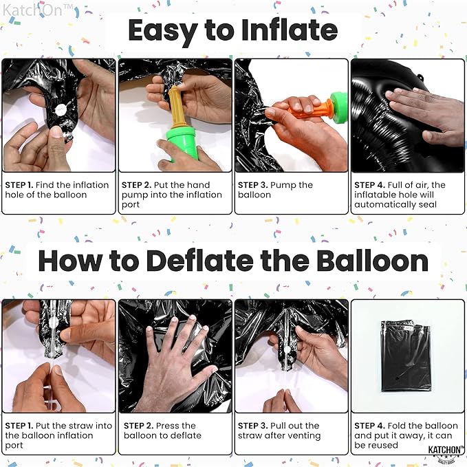 Large, Black 0 Balloon Number - 40 Inch | Foil Number Balloons for