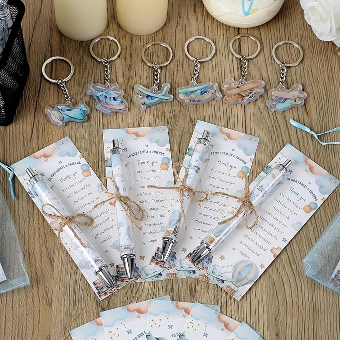 145 Pieces Airplane Baby Shower Favors for Guest Little Explorer