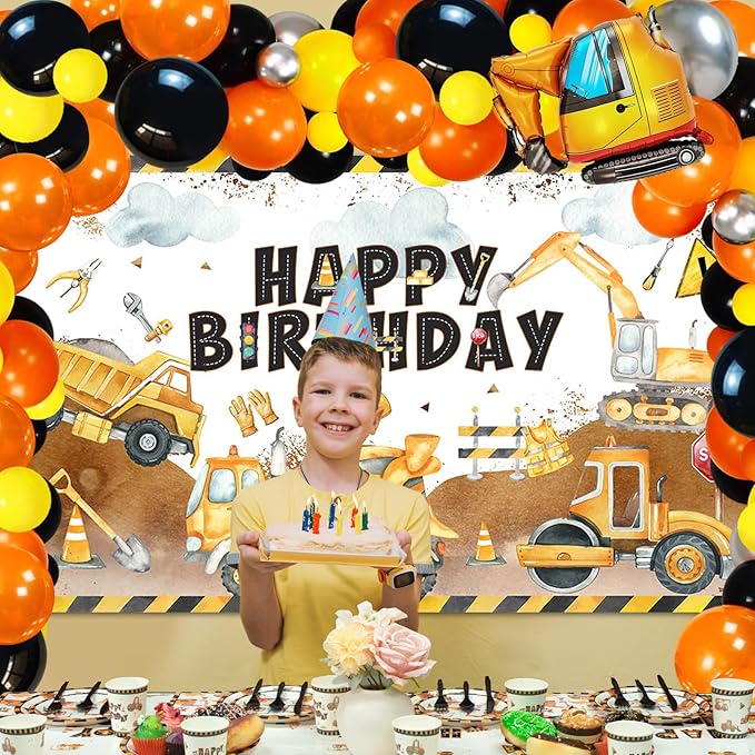Construction Birthday Party Supplies 251 PCS Construction Birthday