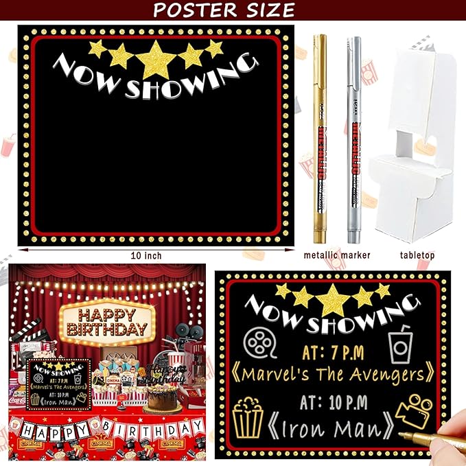Movie Night Birthday Party Decorations Movie Theater Hollywood