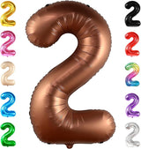KatchOn, Giant Coffee Brown 2 Balloon Number - 40 Inch | Brown 2